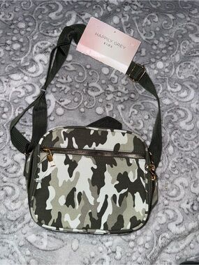 Happily Grey Kids Camo Crossbody Bag Green Adjustable Strap NWT
